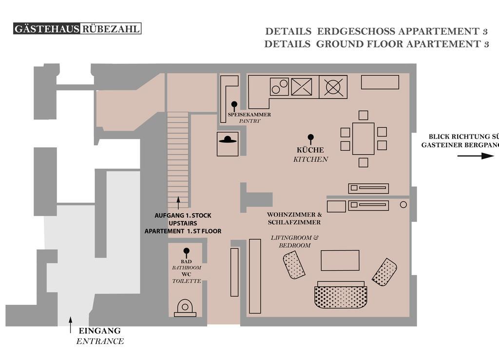 Gaestehaus Ruebezahl Bad Hofgastein Szoba fotó
